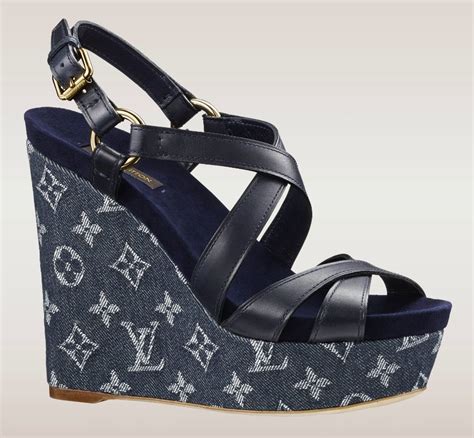 lv wedges|louis vuitton slip on sandals.